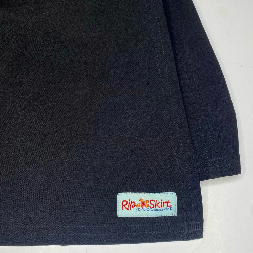 RipSkirt Wrap Skirt Length 1 Black Beach Swim Sunbathe Sz Lg